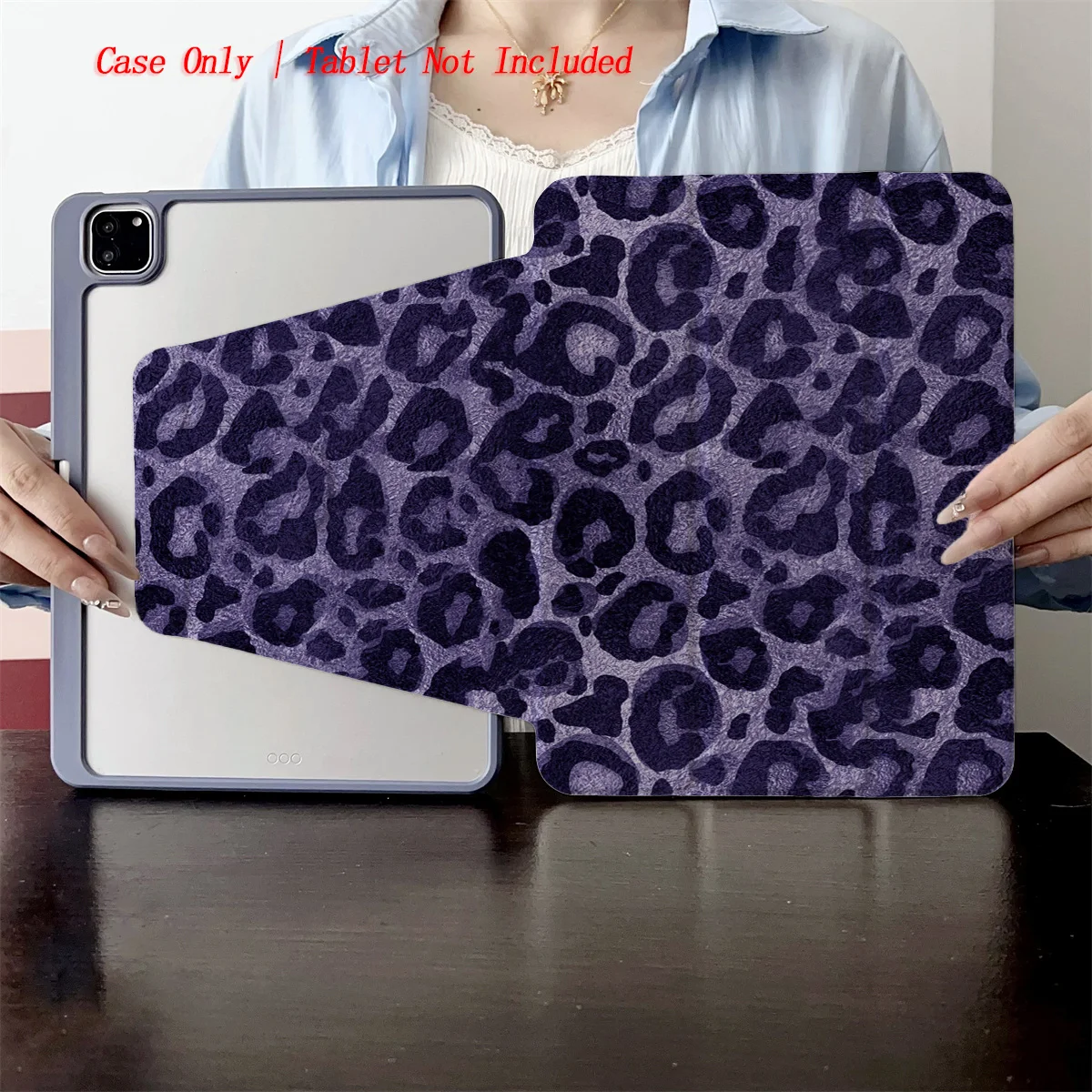

Unique Purple Background & Black Irregular Forms iPad Case For Apple iPad Pro 12.9 Air 5 Mini 6 9th Gen Slim Anti-Scratch Cover