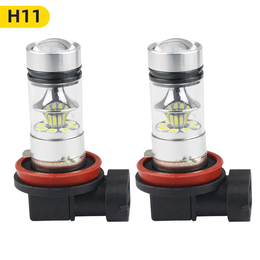 2 Bombillas LED para Faros Delanteros H4 H7 H11, Luces Antiniebla LED Súper Brillantes para Automóvil, Luces de Conducción LED de 100W 6500K 2000LM 12V para Piezas de Vehículos