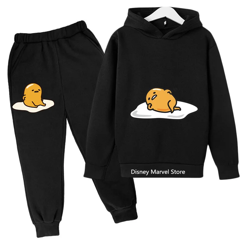 New Gudetama Cartoon Hoodie Set With Hoodie Good-Looking Printed Children'S Wear For Boys Girls And Students Outdoor Sports