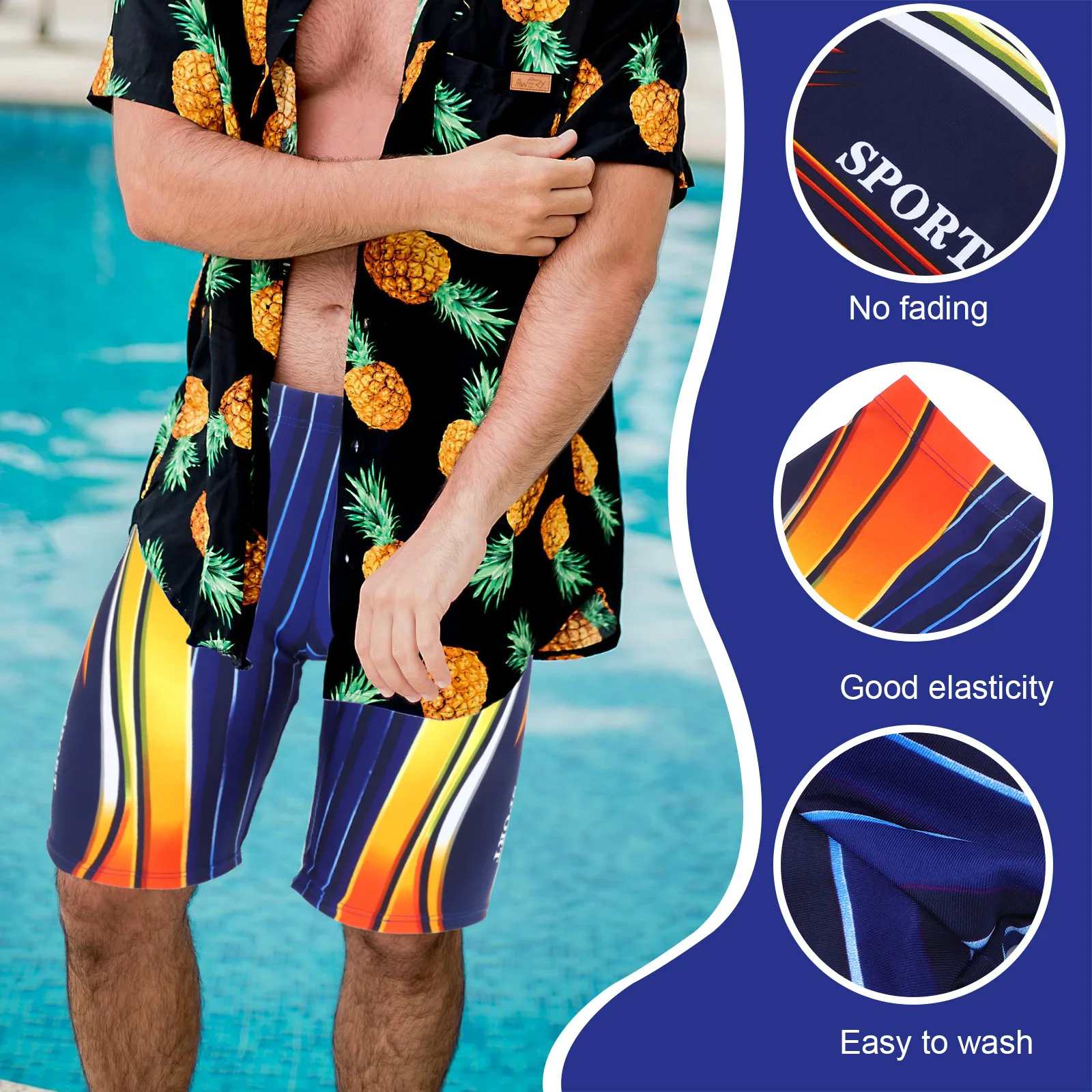 

Мужские плавательные шорты XXXL: дышащие, легкие, быстросохнущие, не выцветающие, эластичные пляжные штаны для тренировок и соревнований, летние