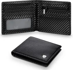 New Business Wallet, RFID Blocking Multi Card Slots With Zipper Coin Clip Men's Wallet Fashion Coin Purse