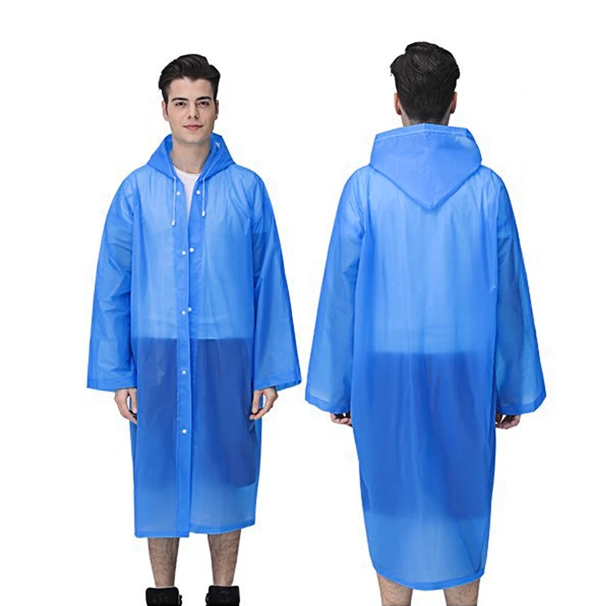 

Adult Transparent Raincoat Ponchos Waterproof Suit Aldult for Women Reusable Adults Eva Rainwear Black Man