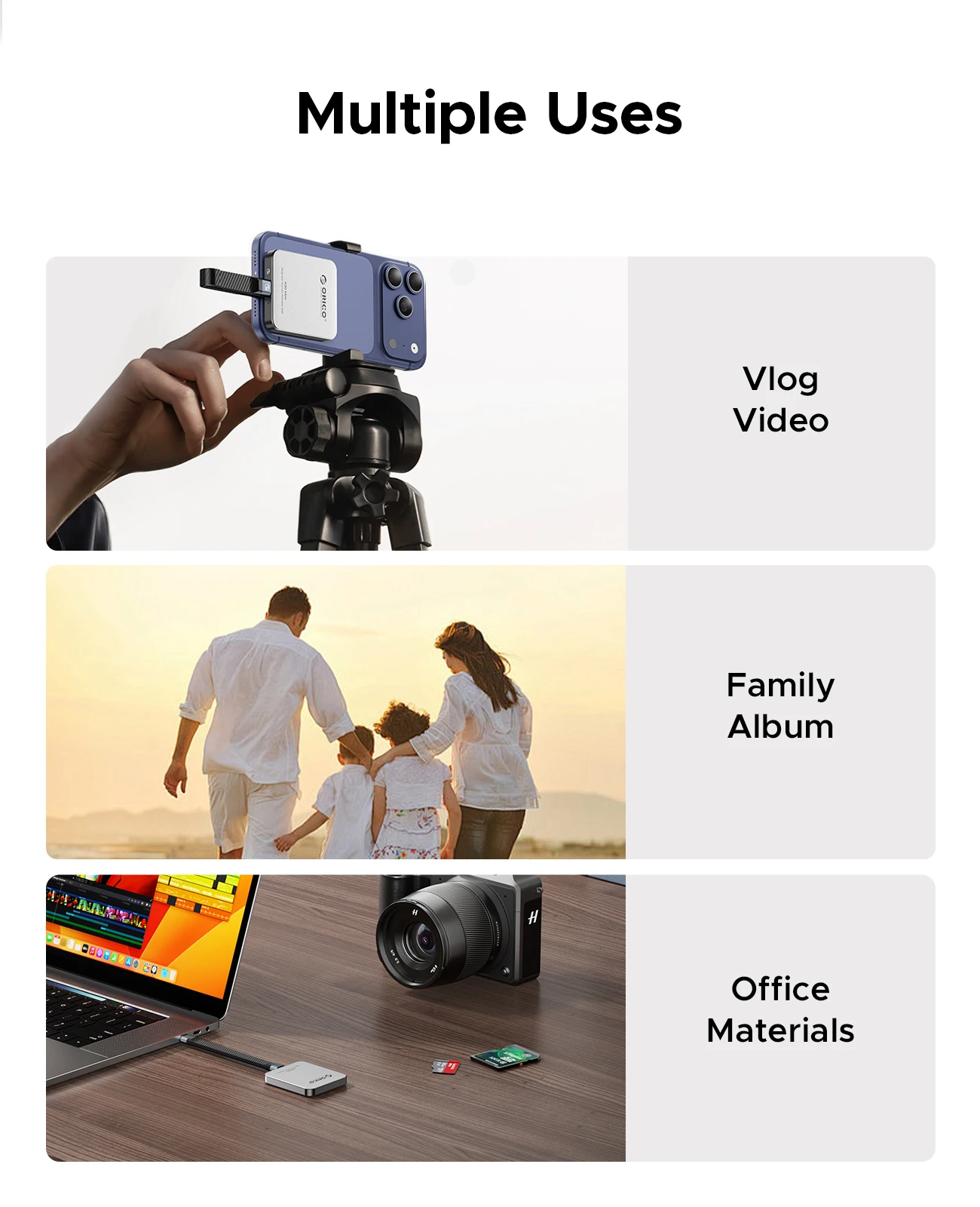 ORICO K20Mini Магнитный внешний SSD для iPhone 17 16 Pro/Max ProRes 2000 МБ/с 4K ProRes HDR Запись и хранилище Портативный твердотельный накопитель