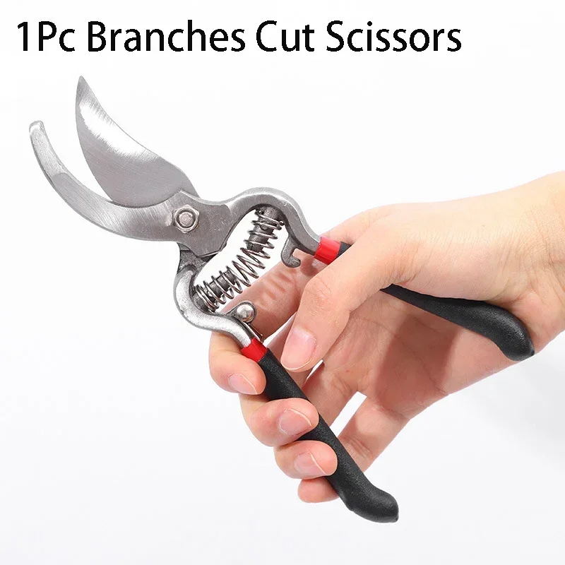 1Pc Branches Cut Scissors Alloy Steel Blade Heavy Pruners Garden Scissors Pruning Tool Shears Scissors Grafting Gardening Tools