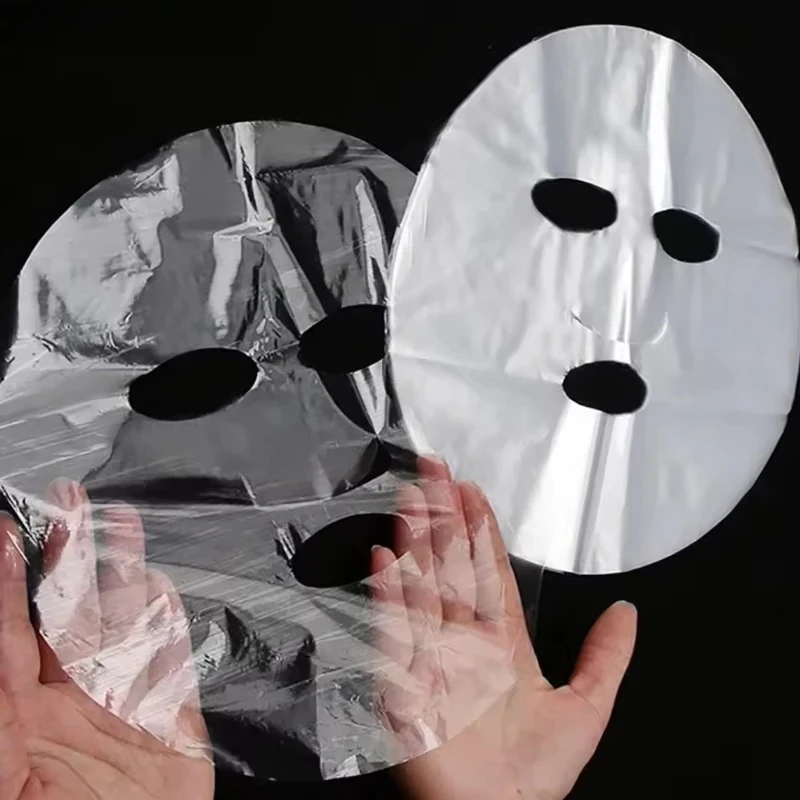 100-500 peças de Máscaras Faciais Descartáveis de Plástico Transparente para Limpeza Profunda, Adesivos para Pescoço e Ferramentas de Maquiagem para Beleza Facial