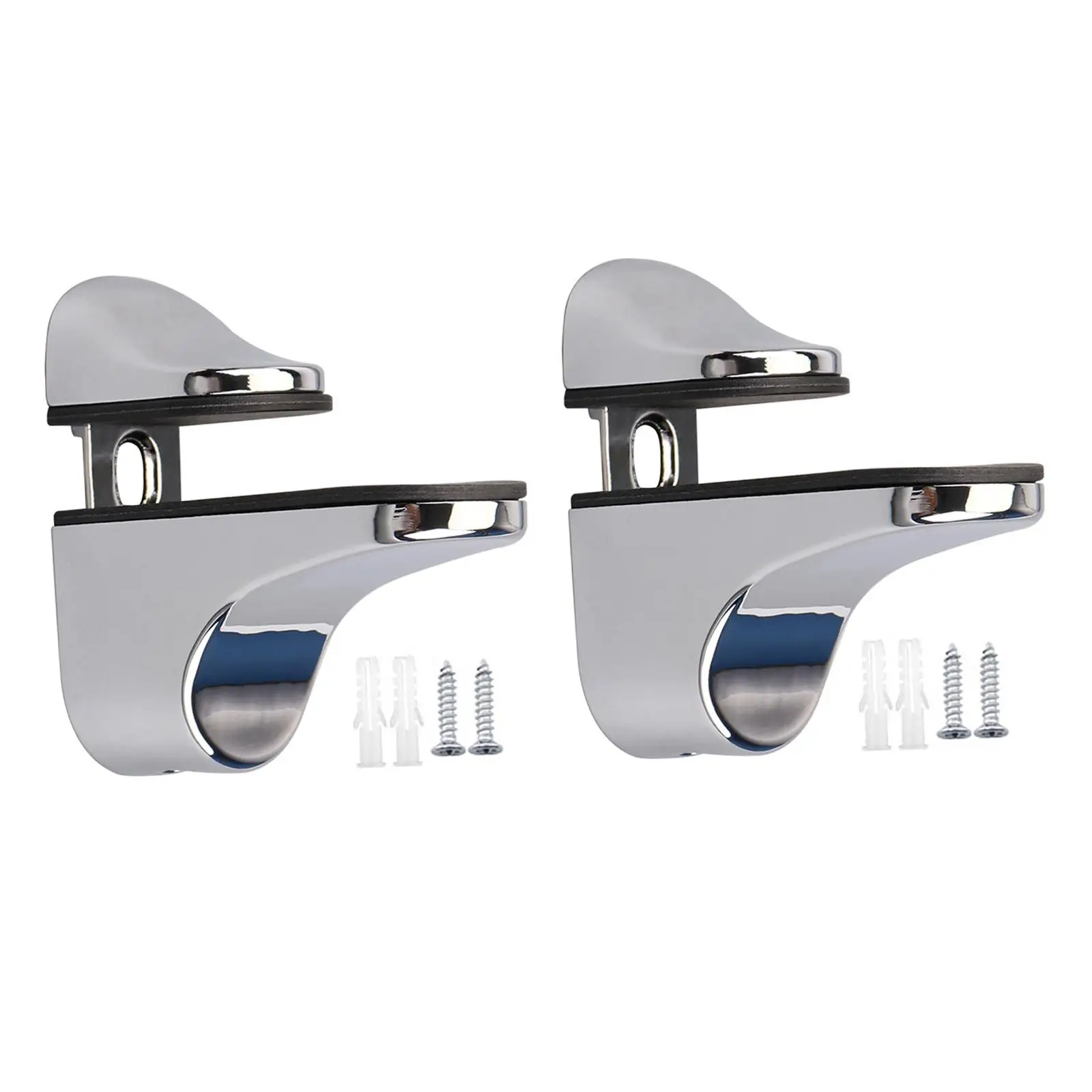 Glass Shelf Support Clamp for 3-21mm Wood with Screws Replacement for Bedroom Living Room Bookshelf Bedside Table Shelves