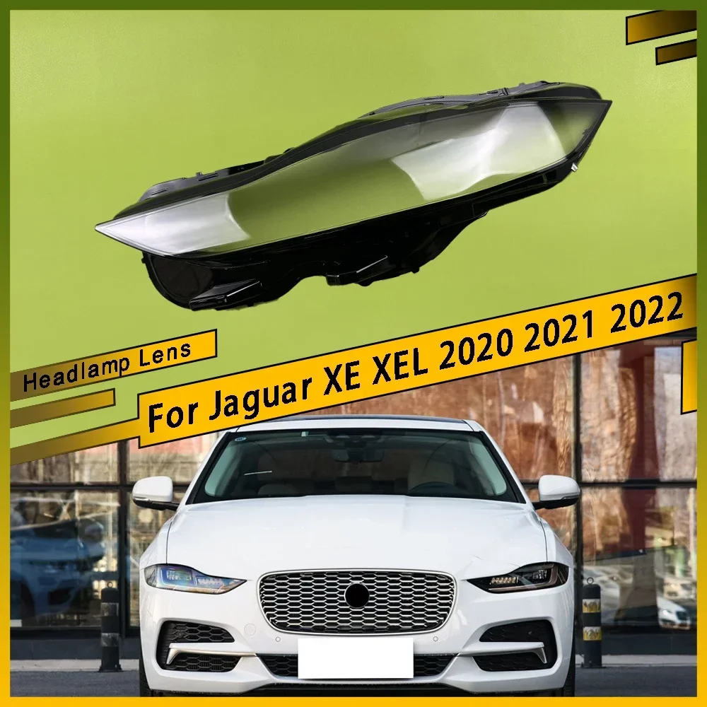 For Jaguar XE XEL 2020 2021 2022 Headlamp Transparent Cover Headlight Shell Lampshade Case Plexiglass Replace Original Lens