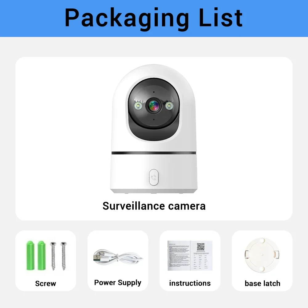 5MP WiFi Indoor Baby Monitor Security Camera | One-Touch Call | Color Night Vision | Human Tracking | 355° PTZ