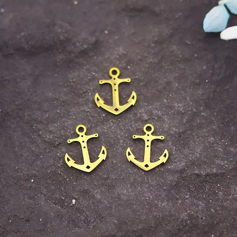 3pcs Mini Boat Anchor Charms Stainless Steel Pendant Fit DIY Craft Bracelets Necklace Jewelry Making Metal Accessories Handmade