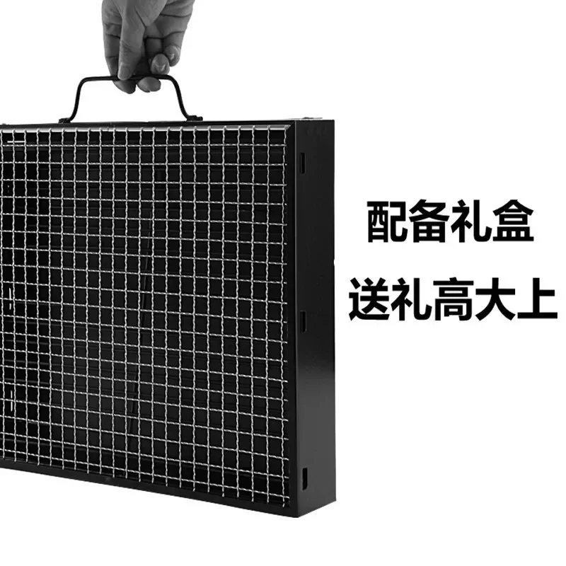 Portable Folding Charcoal BBQ Grill Home Outdoor Barbecue Stove for Camping Hiking Picnic Backyard Cooking Camp Cooking Supply