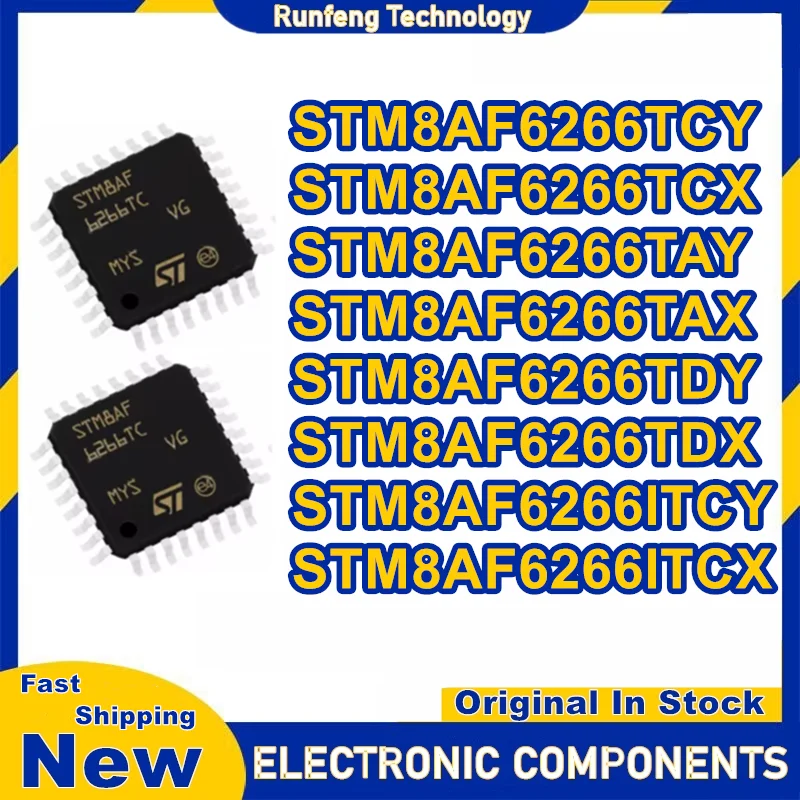 5 قطعة STM8AF6266TCY STM8AF6266TCX STM8AF6266TAY STM8AF6266TAX STM8AF6266TDY STM8AF6266TDX STM8AF6266ITCY STM8AF6266ITCX LQFP-32