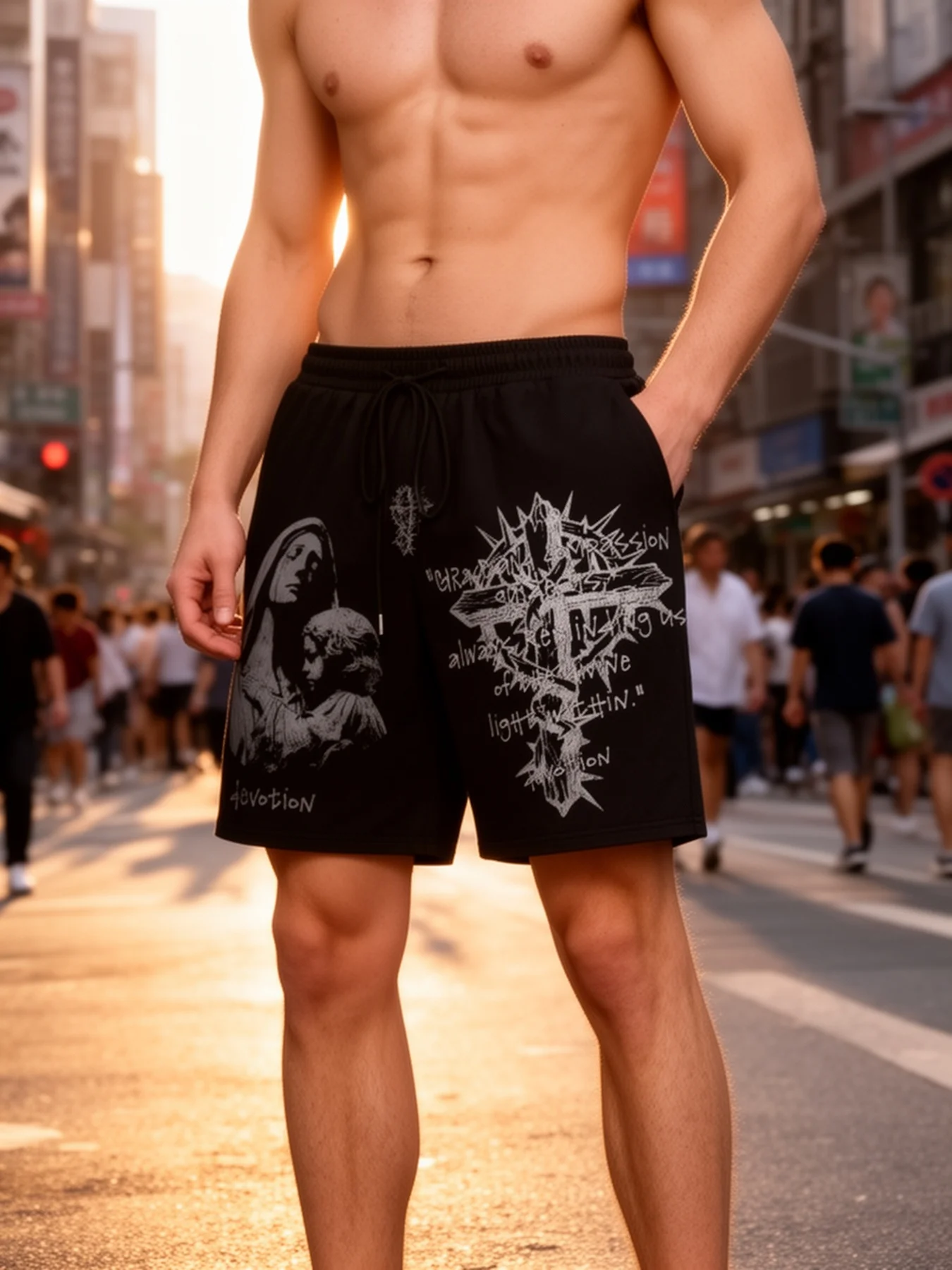 

2026 New Breathable Sweet-wicking Men's Printed Shorts and Letter Printed Shorts Summer Street Fashion Shorts Beach Pants