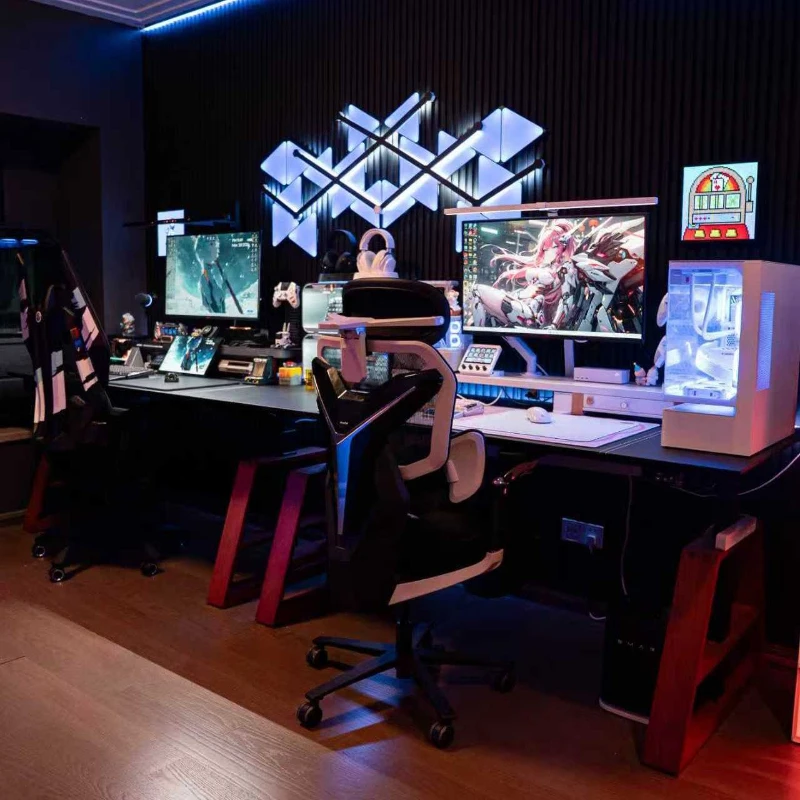 Black field sharp light all things e-sports room atmosphere light boys room decoration background wall layout