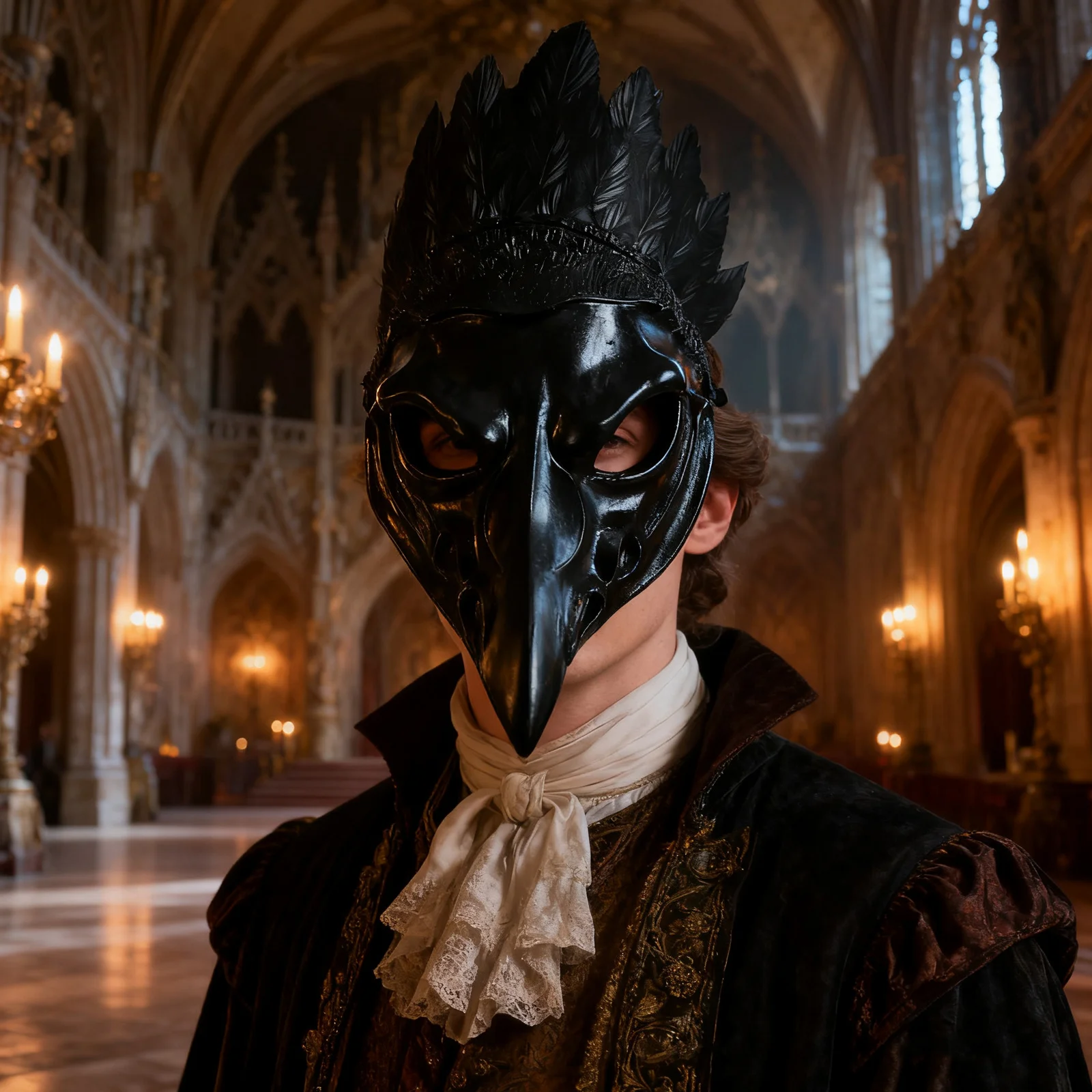 Halloween Crow Mask Scary Bird Beak Face Accessory Masquerade Party Carnival Cosplay Animal Theme Black Masquerade Mask for Men