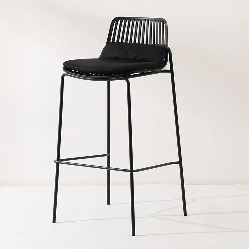 Home Furniture High Chair Dining Chair Outdoor Coffee Metal Bar Chair Bar Stool With Cushion For Hotel Restaurant Kitchen