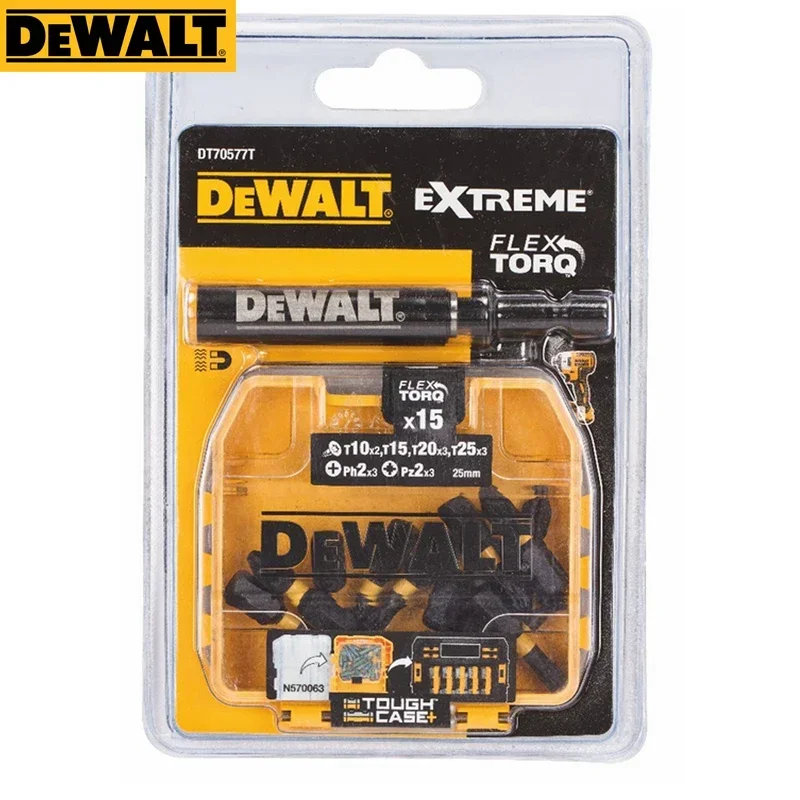 DEWALT DT70577 EXTREME FLEXTORQ Small Bulk Storage Torsion Bits Sets Mixed Set DT70577T-QZ Power Tool 15PCS