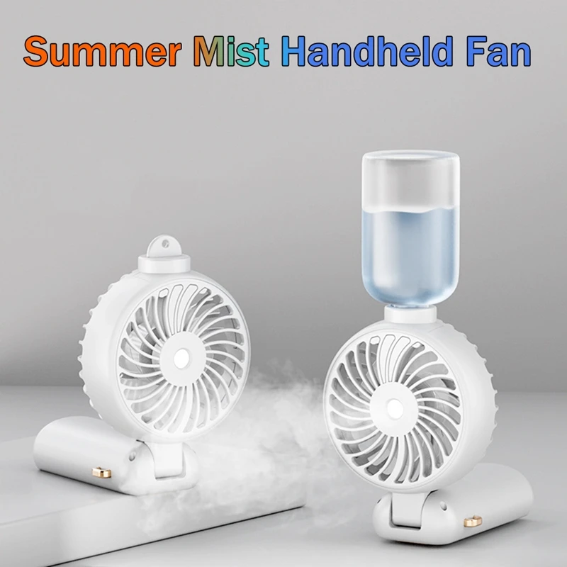 Handheld Fan, Portable Fan With Lanyard Spray,5 Speeds Level Personal Fan, Foldable Desk Fan For Travel Outdoor