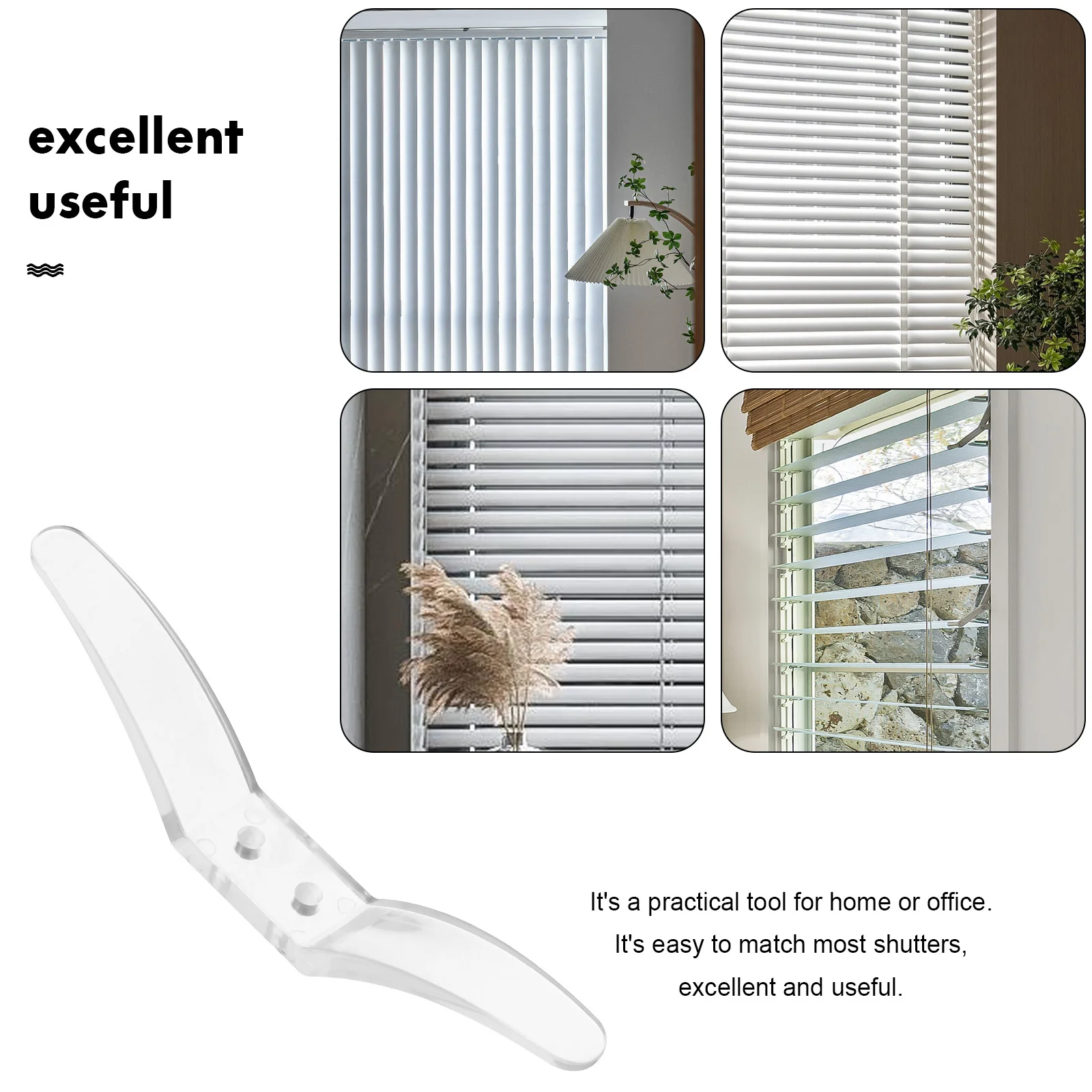 4Pcs Roller Curtain Positioning Hook Transparent Blind Cord Safety Cleats for Window Blind Rope Fixing No Tools Needed Easy