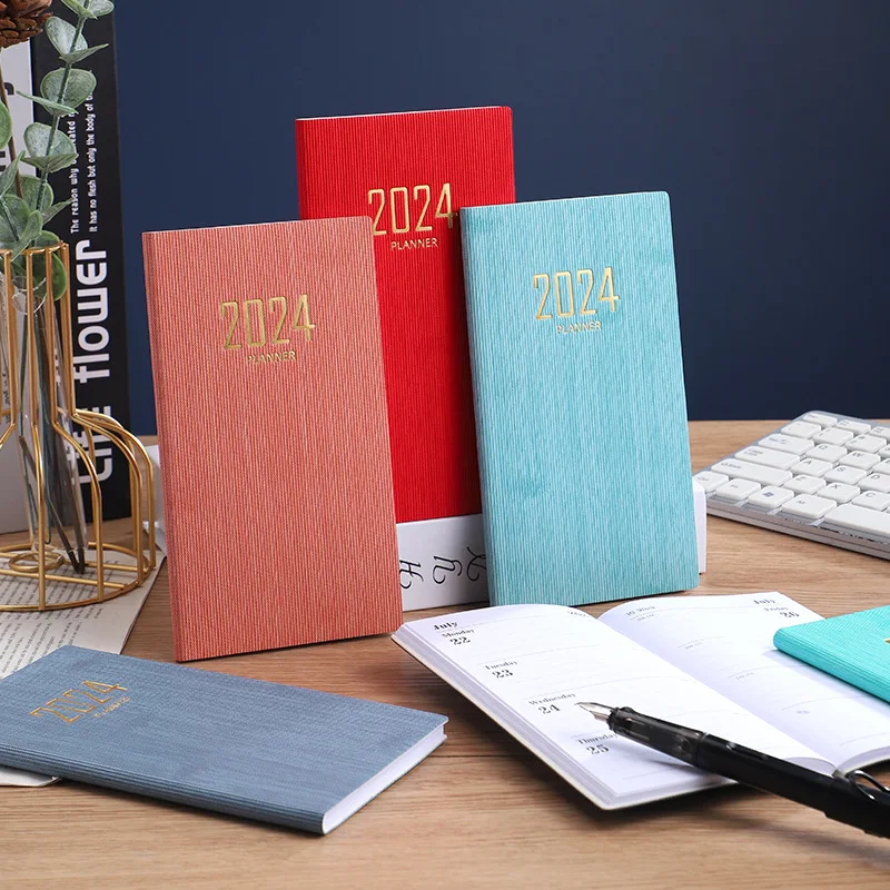 Agenda Notebook MiniA7 2024 Day License Diary, Notepad, List Diario Calendar, Office Papelaria, English, 365
