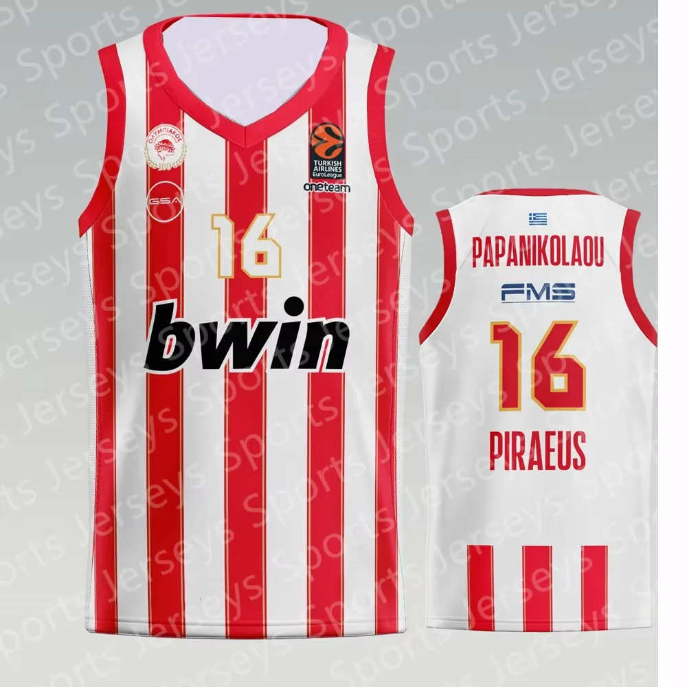 24/25 New Arrivals Greece Basketball Jerseys Olympiacos Athens Basketball Jerseys Boy/Men Basketball Special Jerseys Sports Kits