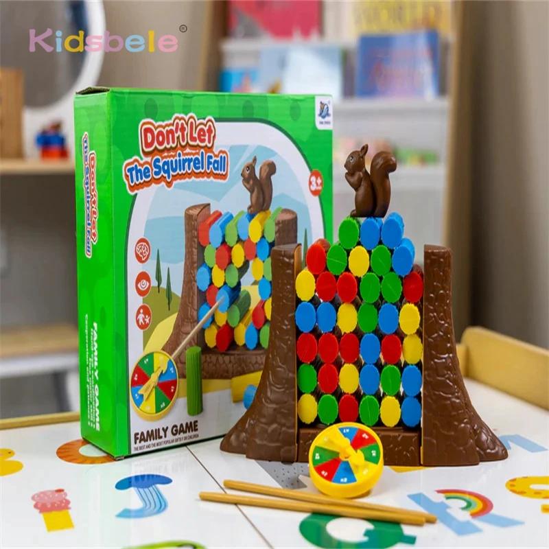 

Balancing Game Squirrel Balance Pushing Piles Toys Balance Parent-Child Interactive Family Tabletop Puzzle Game Pushing Piles