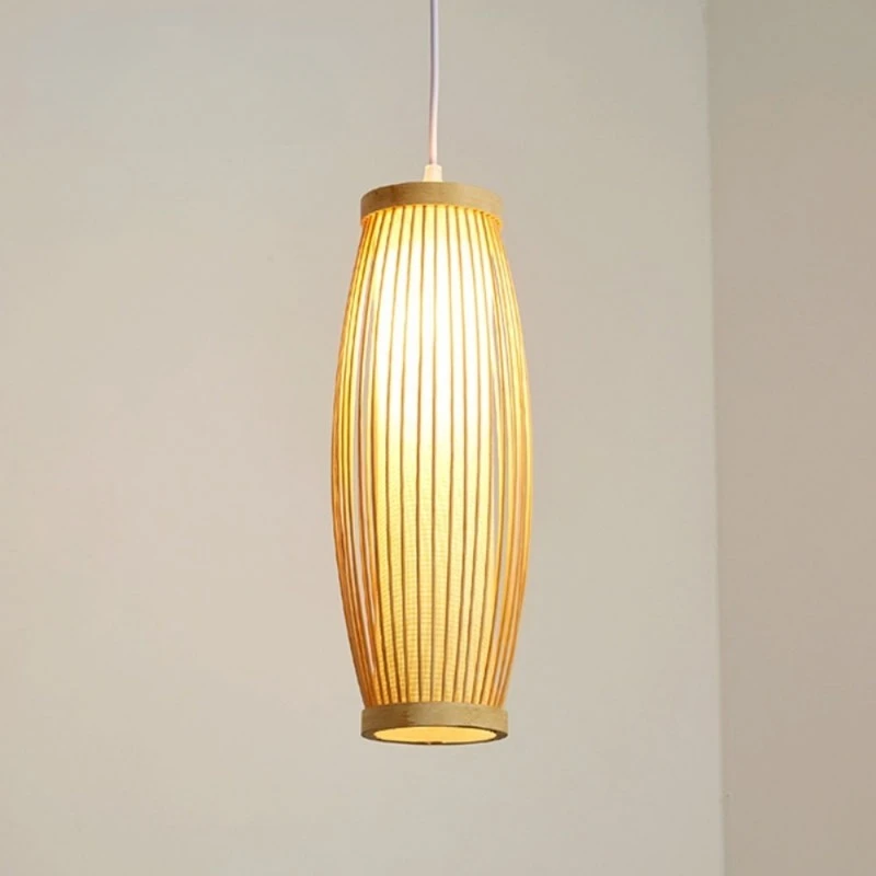 

Pendant Light Rattan Fixture, Hand-Woven Bamboo Hanging Light, Natural Handmade Bamboo Chandelier, Boho Ceiling Lighting Fixture