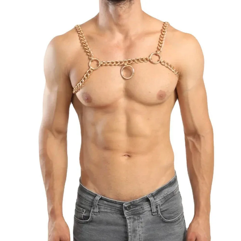 Men\'s sexy body chain sex wear chain hollow sexy bondage flirting props body chain fashion metal chain