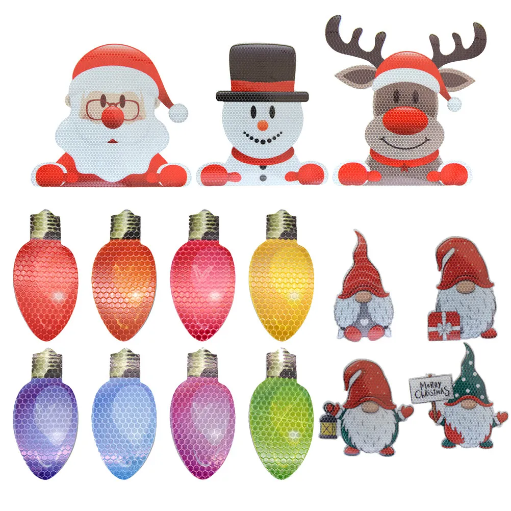 Magnetic Light Sticker Xmas Decor Car Refrigerator naments Christmas Pet Soft Christmas Bulb Magnets naments Magnet Durable