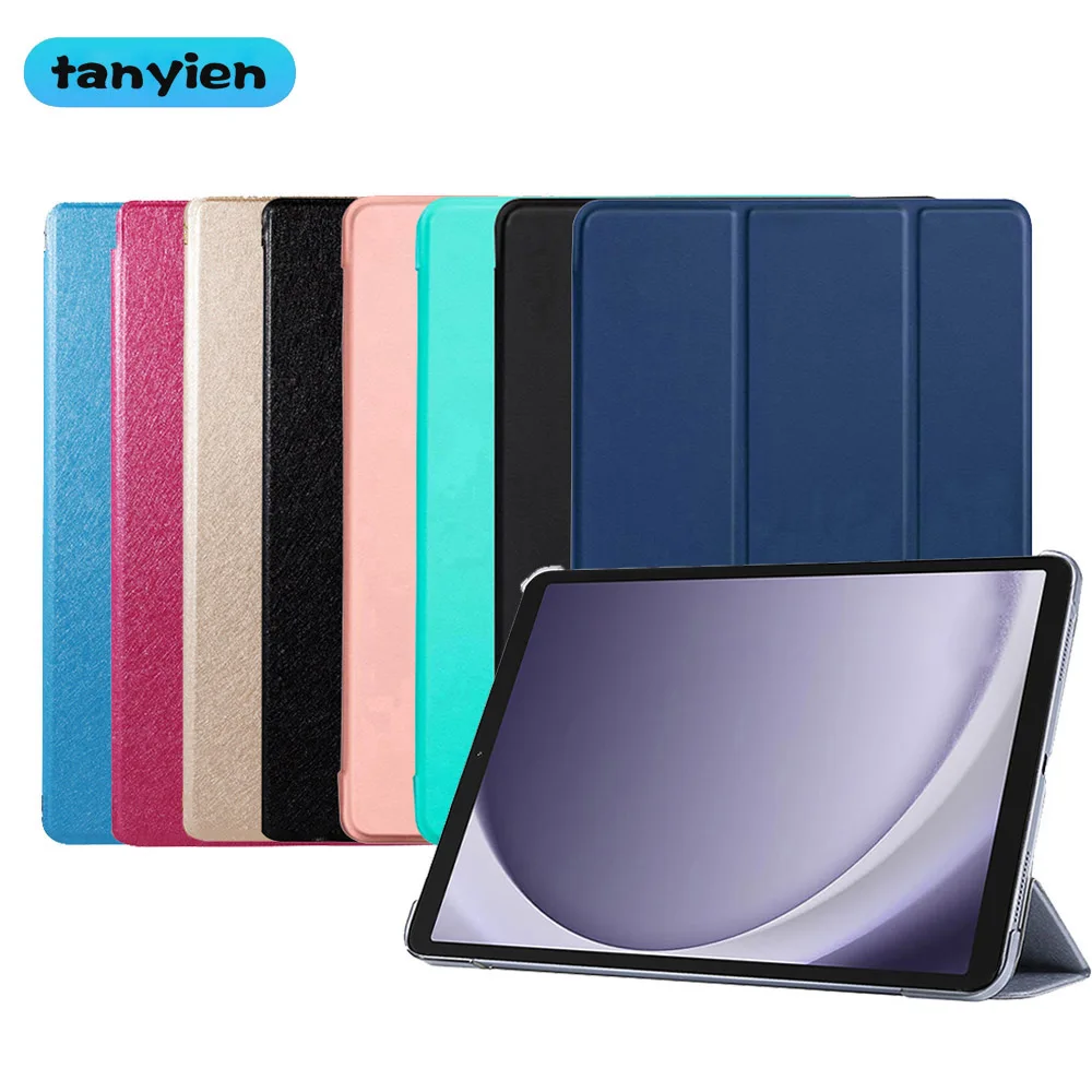 Capa de couro flip inteligente com suporte magnético, capa para tablet para Samsung Galaxy Tab A9, 8.7, 2023, SM-X110, SM-X115, SM-X117, X110, X115, X117