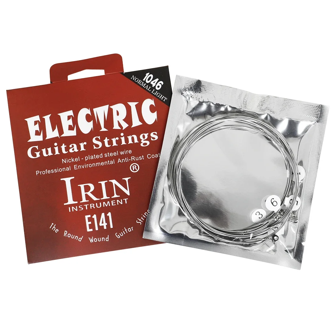 IRIN Electric Guitar 6Strings High Carbon Alloy+Nickel Steel Winding Guitar Strings 1-6 String Set Guitar Accessories