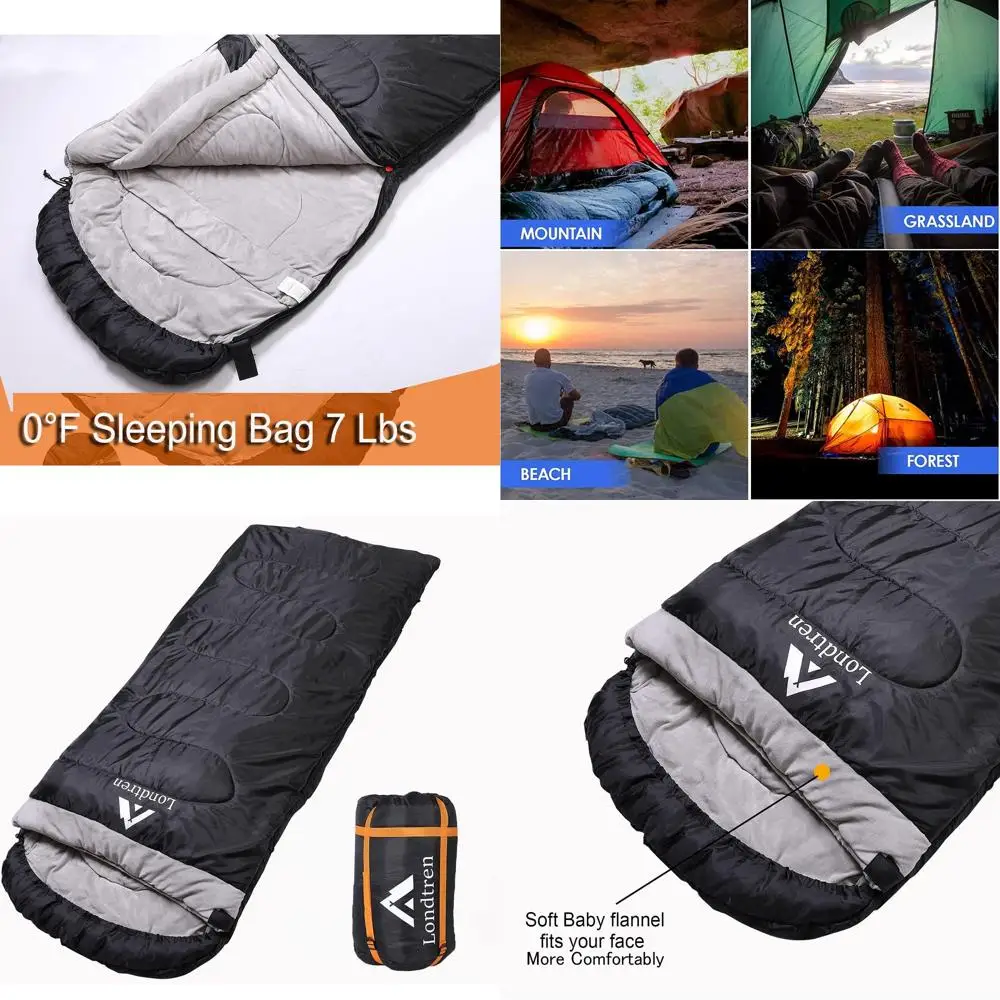 

Extra Large 0°C Sleeping Bags for Adults: Winter Camping, Big & Tall XXL