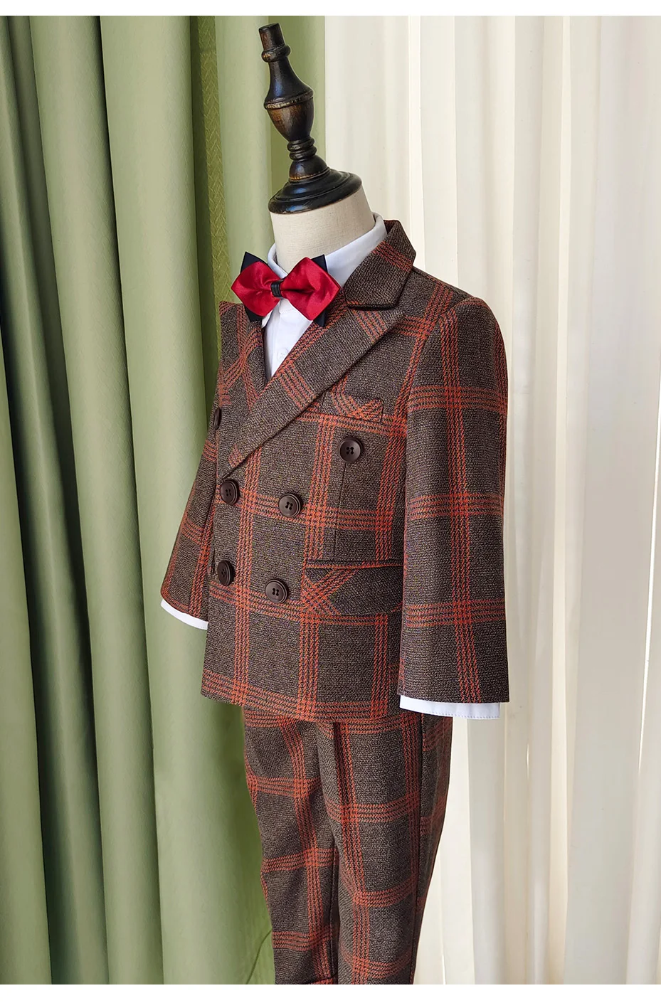 Children Luxurious Photography Suit Boys Jacket Vest Pants Bowtie Ceremony Costume Kids Birthday Wedding Dress Performance  Set