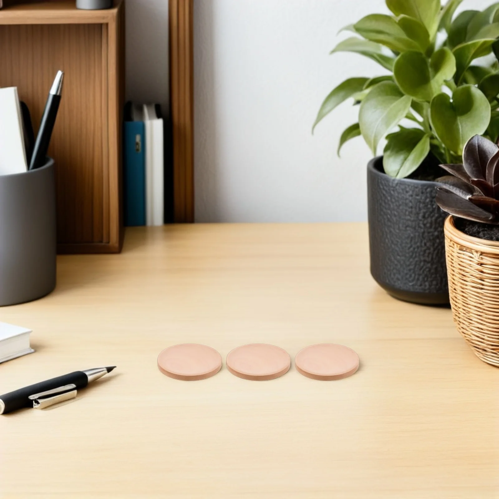 

50Pcs Wood Slices for Crafts - Unfinished Round Wooden Discs 1.3 Inch Natural Blank DIY Decorative Plaques Home Party Decoration