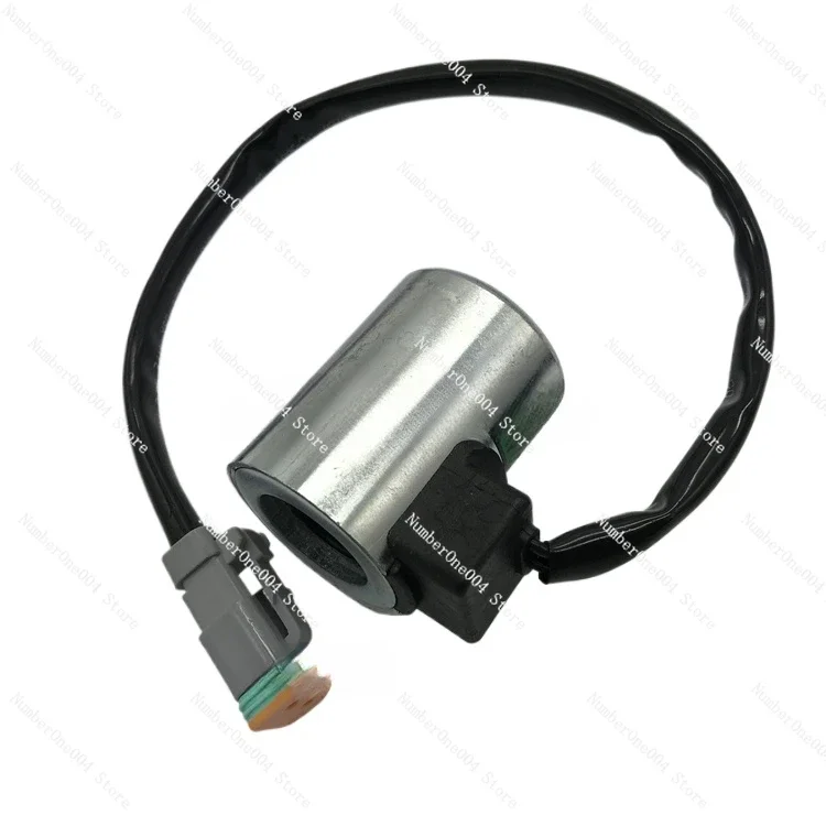 Applicable to Excavator Parts 60/230/360 Safety Lock Pilot Action Solenoid Valve Core Coil Breaking Electronic Valve