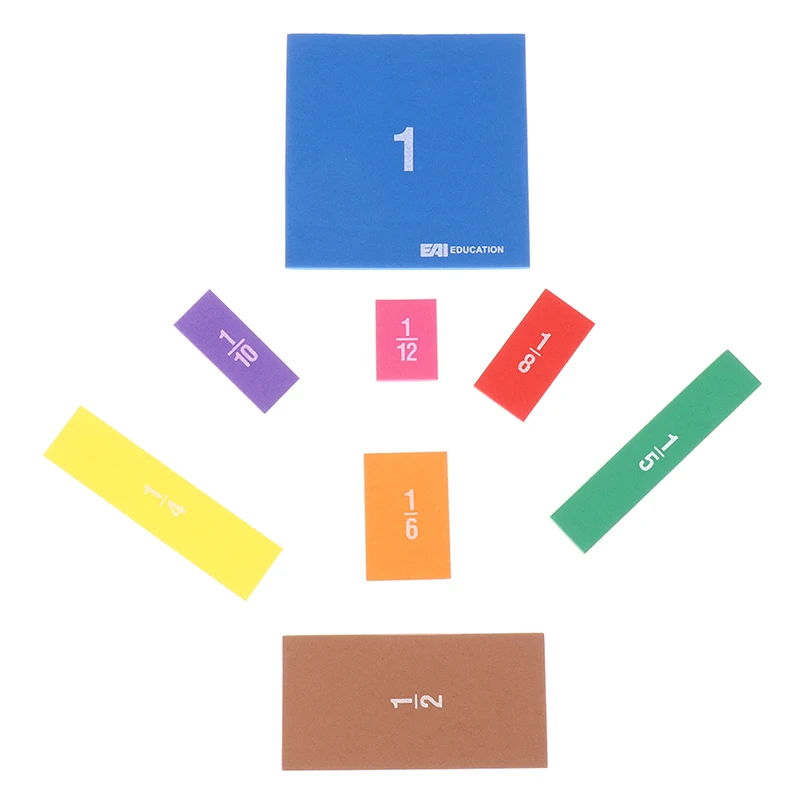 Jeu de tuiles de Fraction magnétique arc-en-ciel, jouet éducatif pour bébé, apprentissage précoce des maths, 1 ensemble