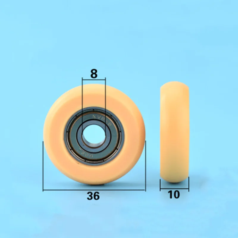 20pcs Plastic coated bearing 8*36*10mm 608ZZ Pulley POM Shell Spherical Door Window Drawer Roller wheel 8x36x10