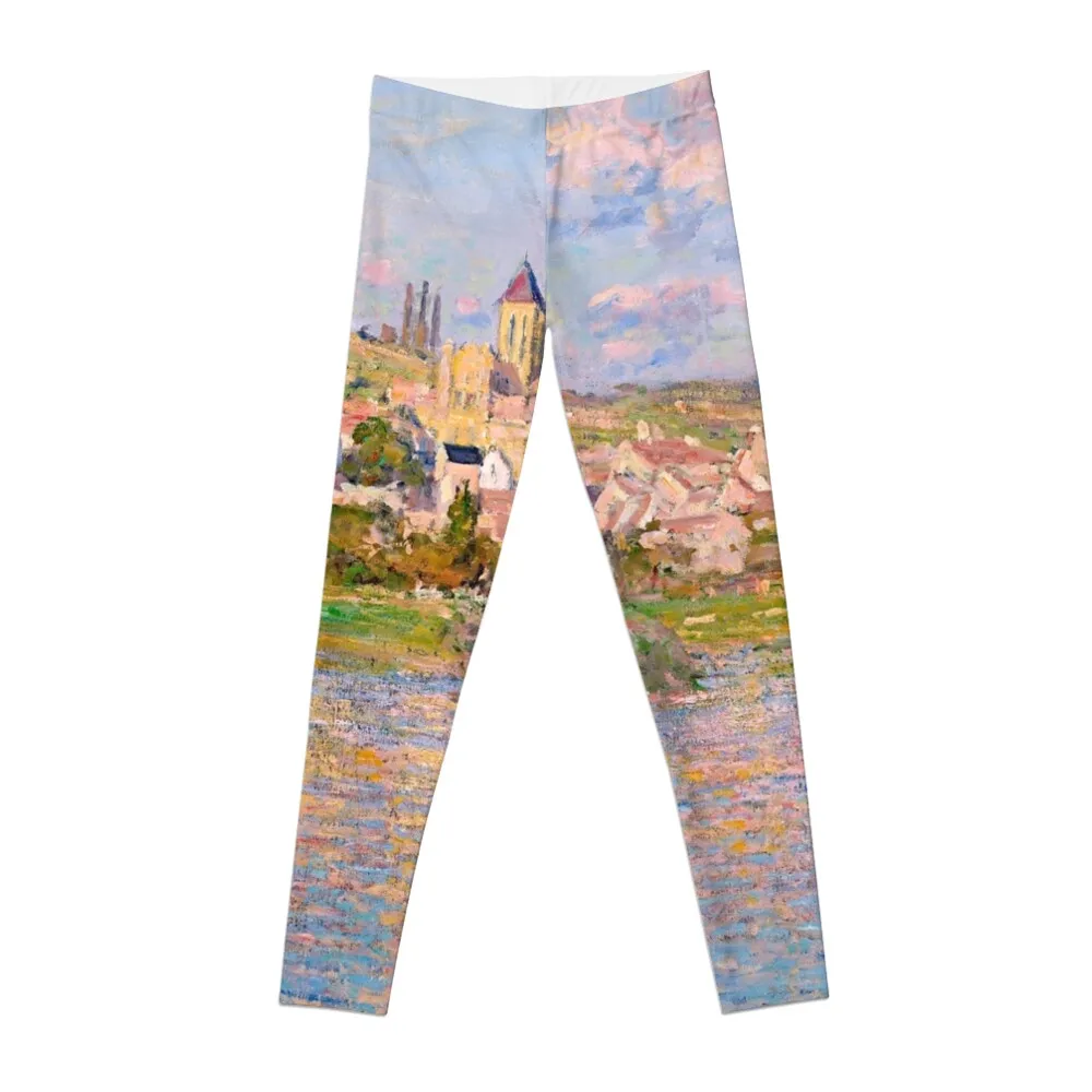 

1879-Claude Monet-Vetheuil-60x81 Leggings Fitness woman Sweatpants Leginsy push up fitness set gym Womens Leggings