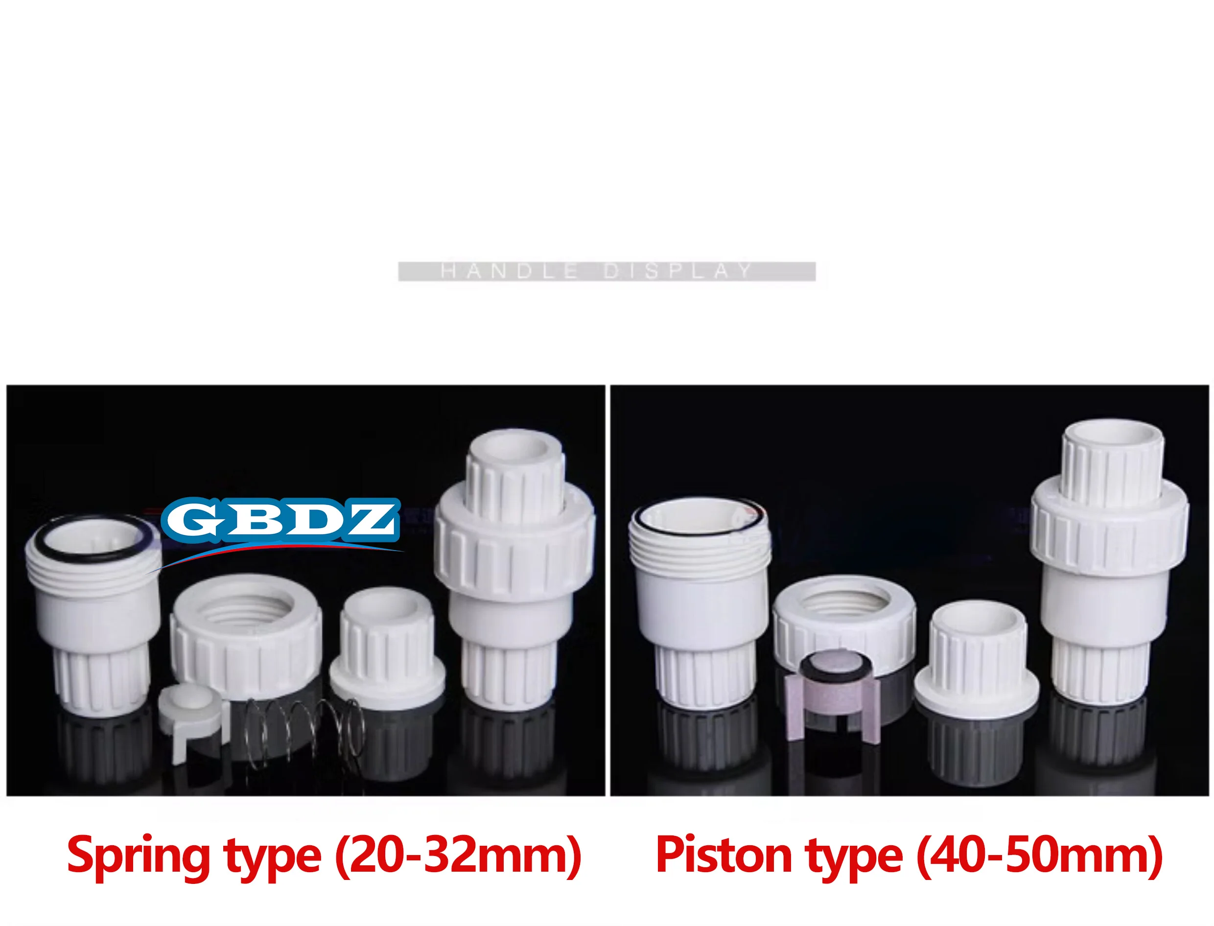 PVC Check Valve Non-Return Valve One Way Valve Plastic Water Pipe Fittings DN25 DN32 DN50 DN75