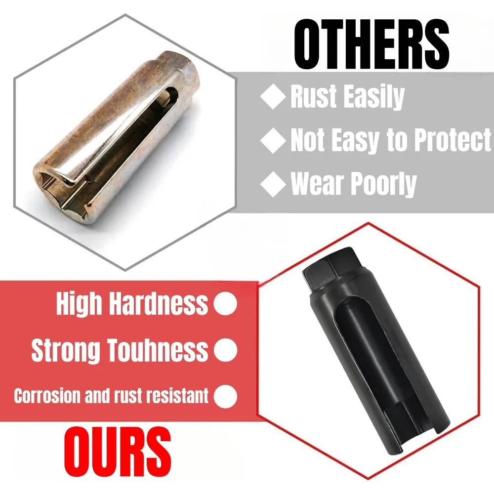 22mm Oxygen Sensor Socket Car Front Oxygen Sensor Narrow/wide Mouth Disassembly Tool Suitable for 1/2 \