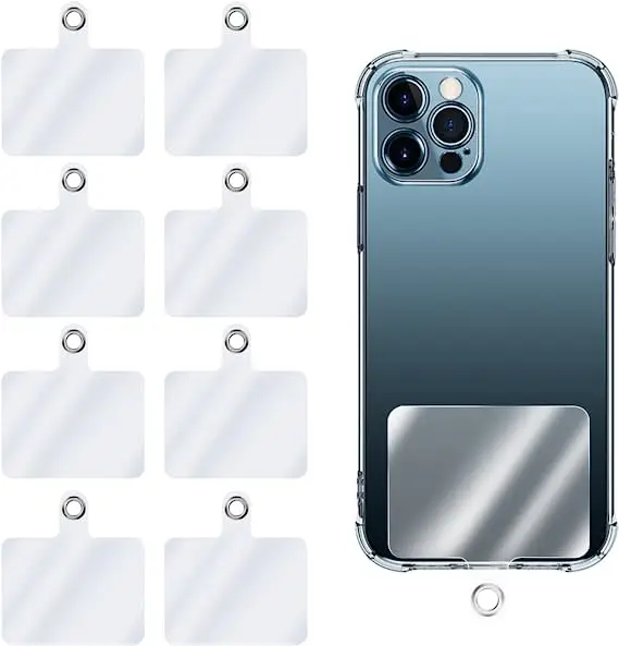 4 Supporti Universali Per Cellulare Con Anelli Metallici - Tether Tabs Per Cinturino E Cordino (Oro E Argento) - 4