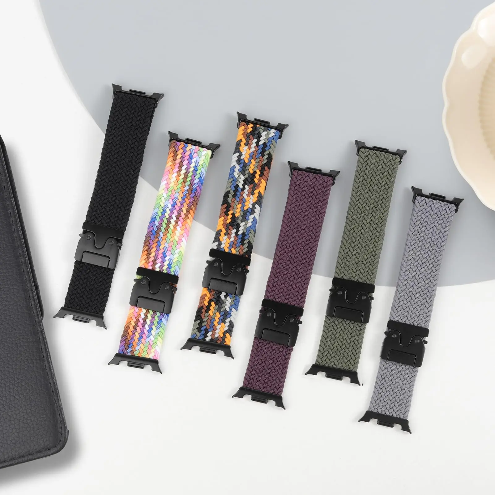 Geflochtenes Fallschirm-Sportarmband, dehnbarer Nylon-Armband-Ersatz, Galaxy Watch 8/8 Classic Band 46 mm 44 mm 40 mm,