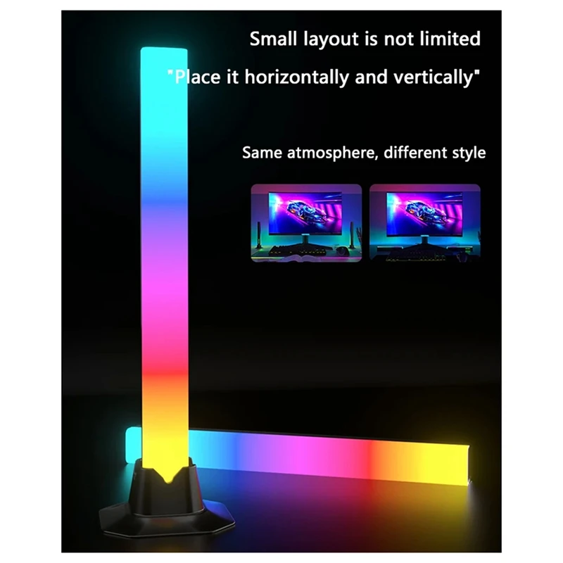 LED RGB 라이트 음성 분위기 조명 세트, TV 벽 컴퓨터 게임 픽업 램프, 게임 스마트 라이트 키트