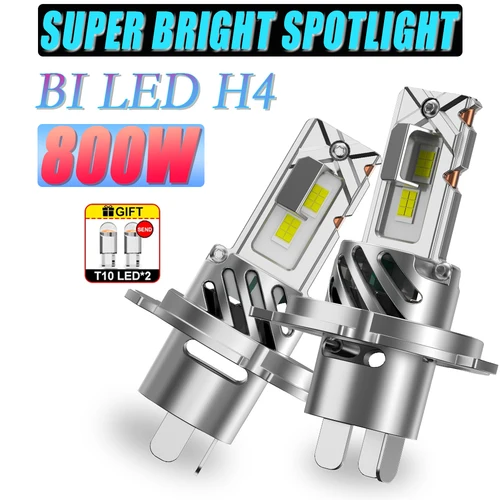 Bombilla de faro de coche H4 Bi LED 1200000LM CANBUS motocicleta Auto luz antiniebla Turbo con ventilador faro de haz alto/bajo 12V + 800% brillante