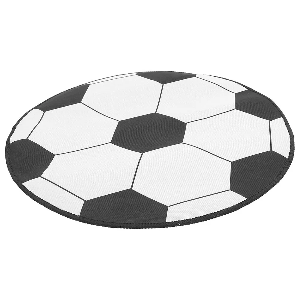 

Soccer Ball Rug Round Washable Black White Circle Carpet Small Round Rug for Bedroom Kids Room Living Room Football Decor