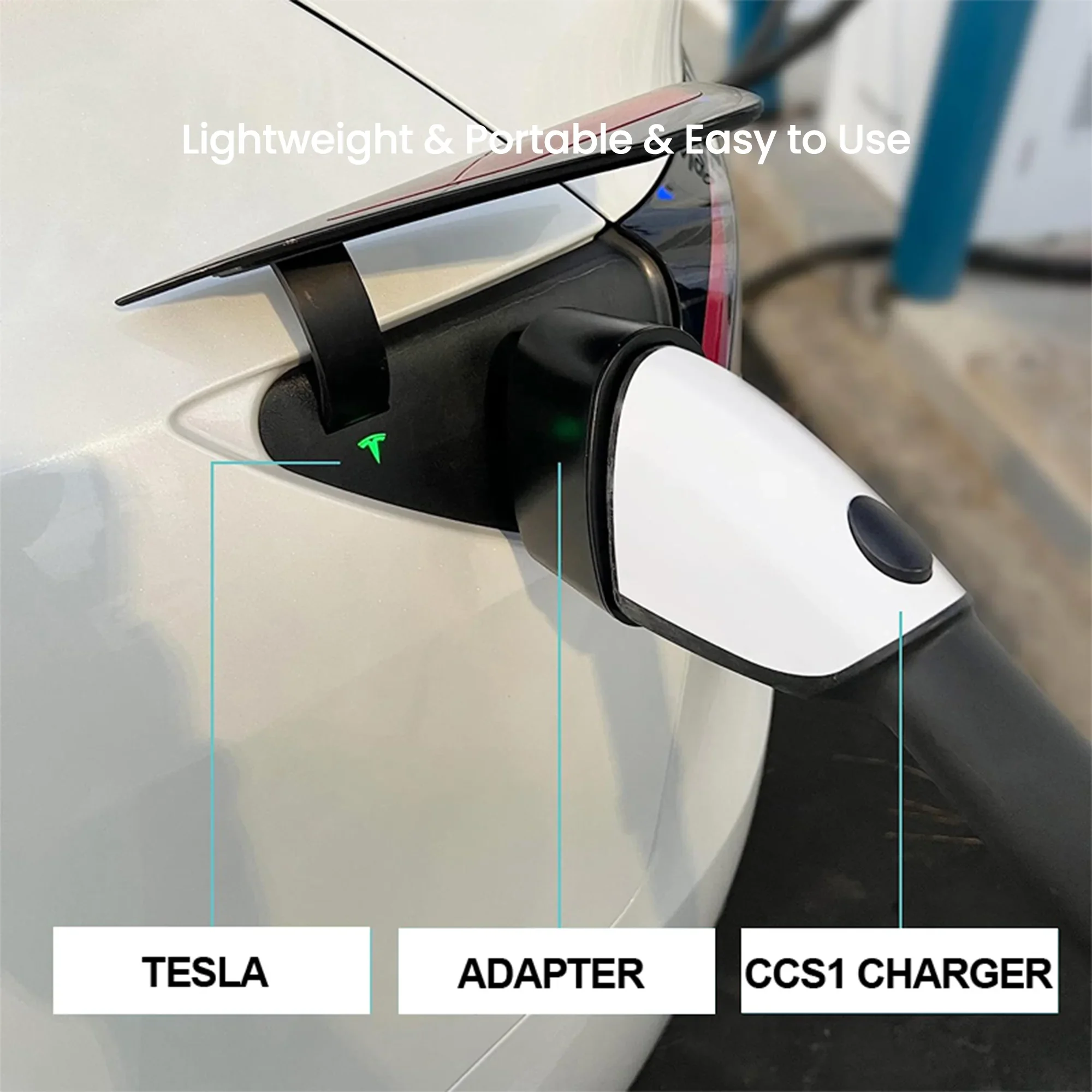 ตัวแปลงไฟฟ้า FITMPH CCS 1 เป็น Tesla DC, 500V DC, 250kW, ใช้ได้กับรถยนต์รุ่น 3,Y,S,X, รองรับการชาร์จเร็วระดับ 3