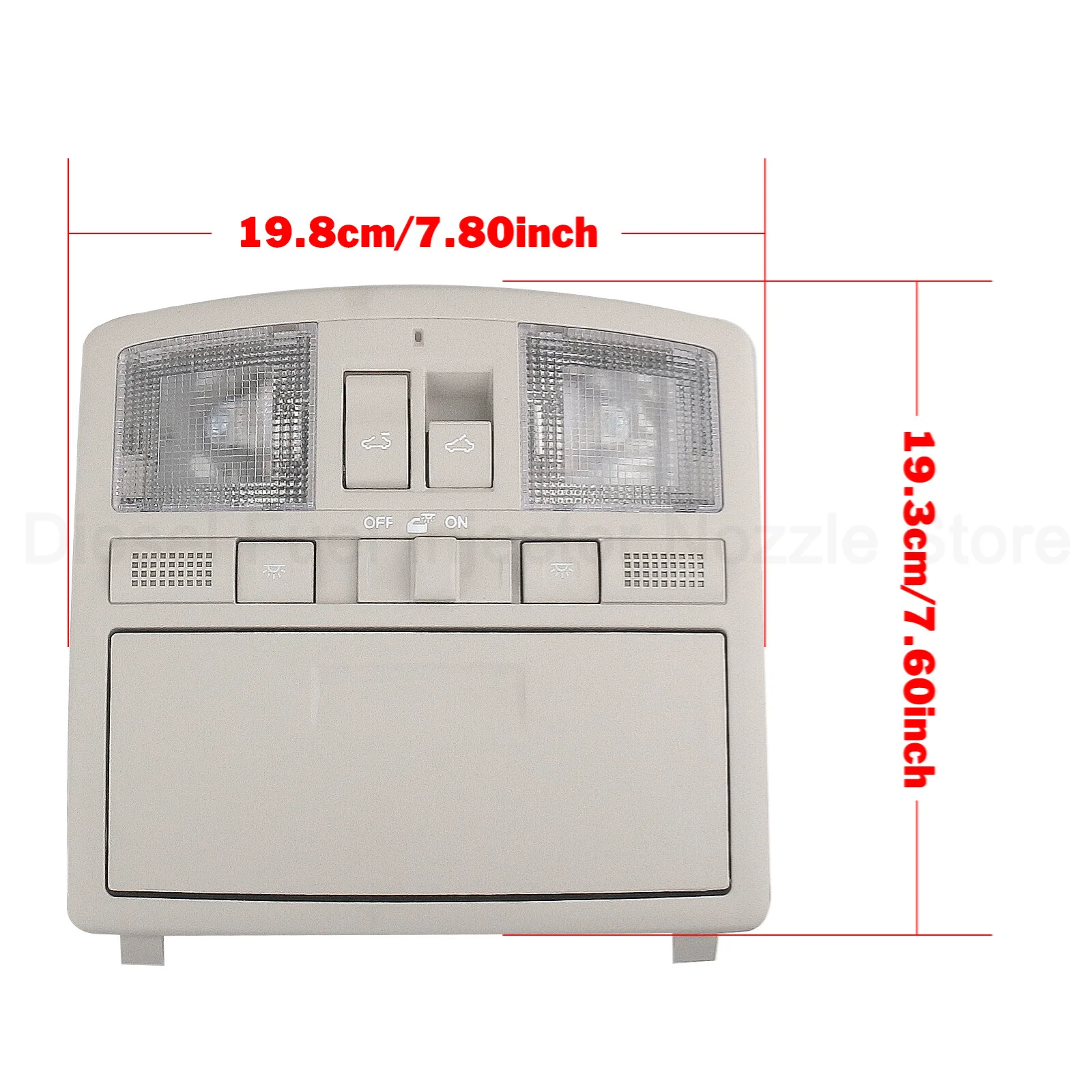 For 2010-2015 Mazda CX-9, 2009-2013 Mazda 6 Overhead Console Map Lamp With Light Sunglass Holder Reading Light W/ Sunroof Switch - view 3