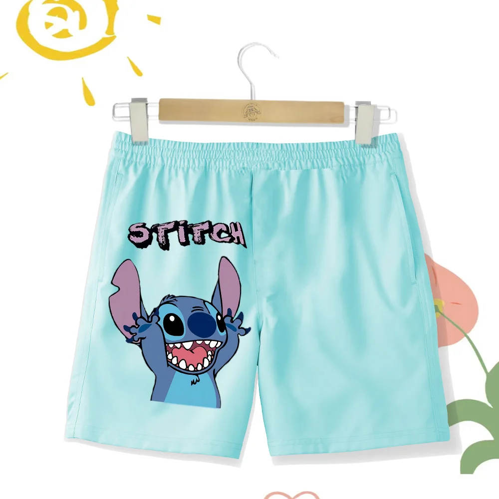 Disney Stitch Kids Swim Shorts Boys Big Boys Little Boys cartoon swim shorts Quick Dry Swimming pool swimsuit