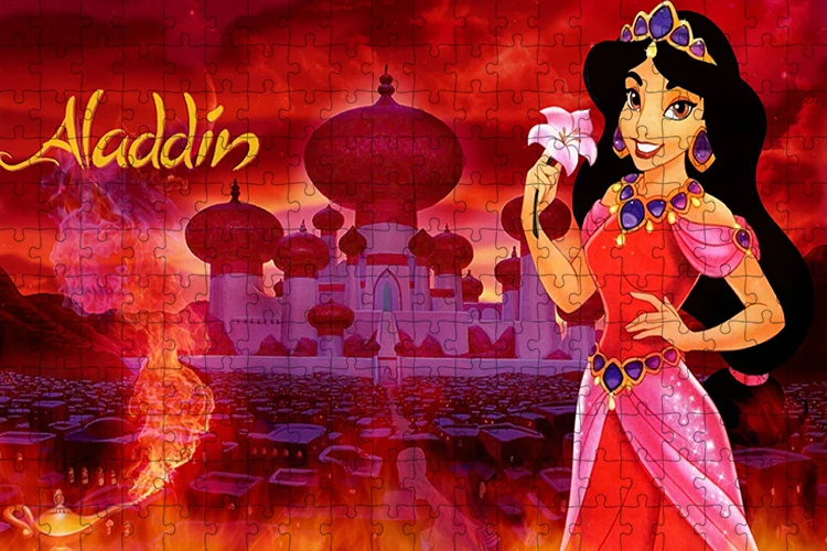 Princess Jasmine Jigsaw Puzzles 1000 Pieces for Adults Aladdin's Lamp Jigsaw Puzzles Entertainment DIY Toys for Creative Gifts