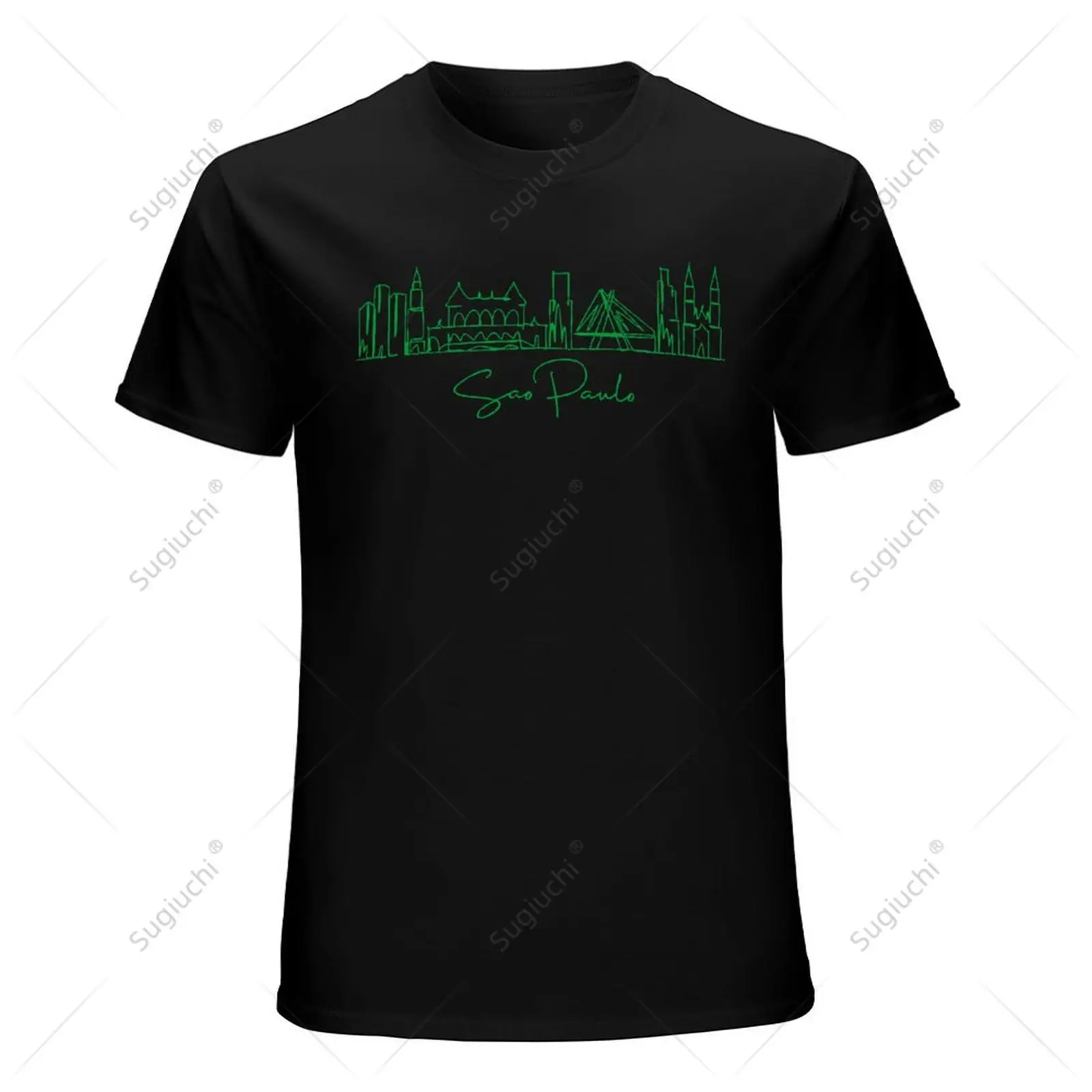 Unisex Men City Skyline Sao Paulo Brazil Tshirt Tees T Shirts Women Boys 100% Cotton T-Shirt - view 3