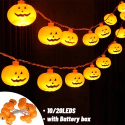 1.2M/2.5M Halloween Pumpkin LED String Lights Halloween Decoration Lantern Light Home Party Christmas Decor Holiday String Lamp